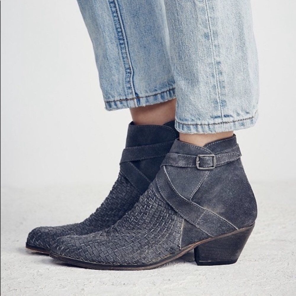 Free people Venture Woven Suede Pointed Toe boots
